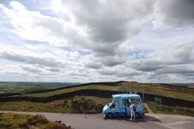 Pete's ice cream van, featured in BBC News